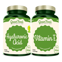 GREENFOOD NUTRITION Hyaluronic acid 60 kapslí + vitamin E 60 kapslí