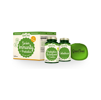 GREENFOOD NUTRITION Junior Immunity&prebiotics Colostrum 60 kapslí a Probiotika 60 kapslí + PILLBOX