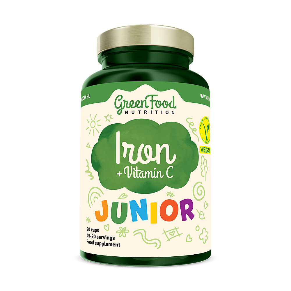 GREENFOOD NUTRITION Junior Iron+Vitamin C 90 kapslí