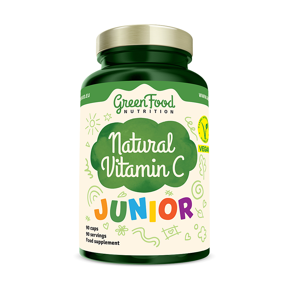 GREENFOOD NUTRITION Junior Natural Vitamin C 90 kapslí