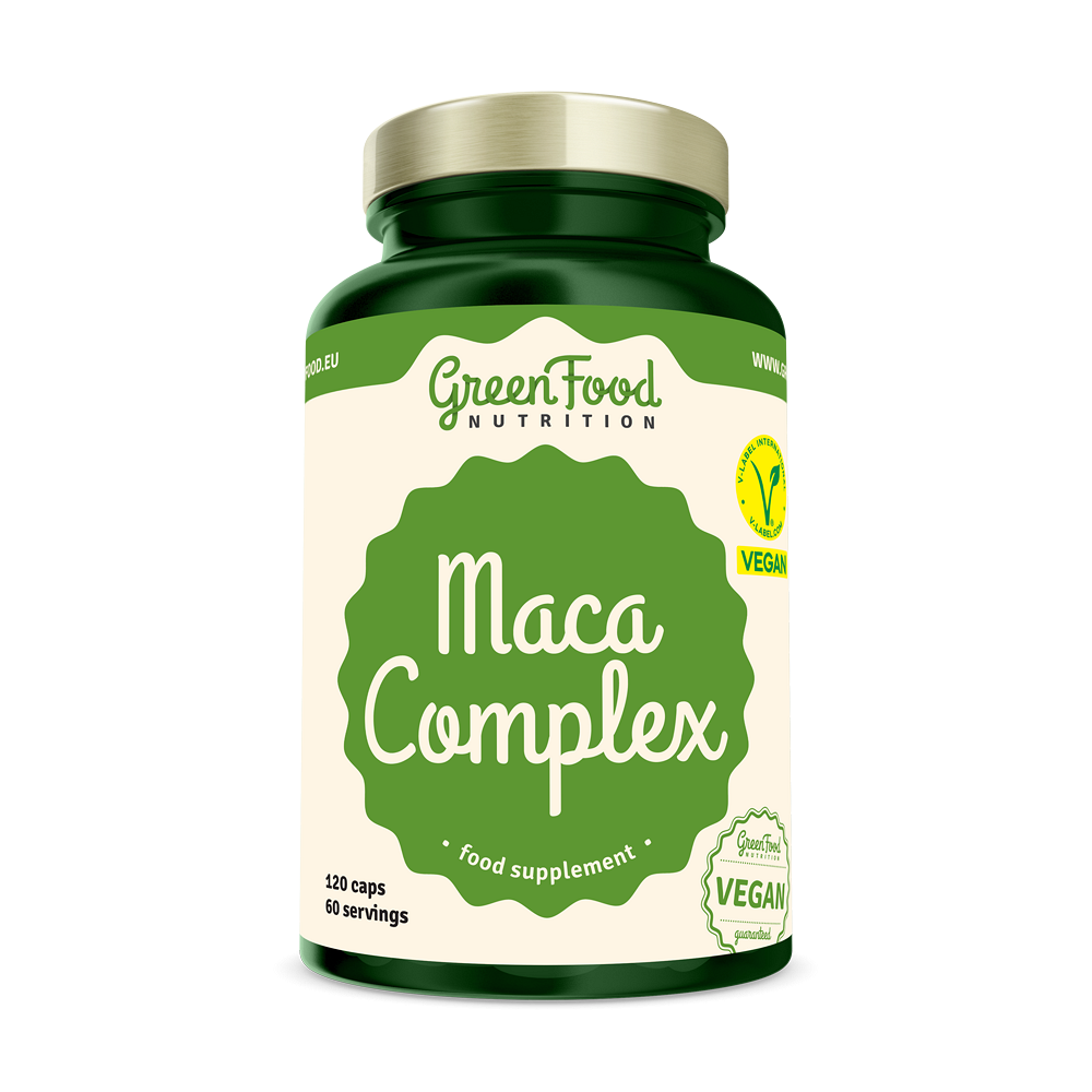 GREENFOOD NUTRITION Maca complex 120 kapslí