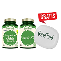 GREENFOOD NUTRITION Magnesium chelate 90 tobolek + vitamin D3 60 tobolek