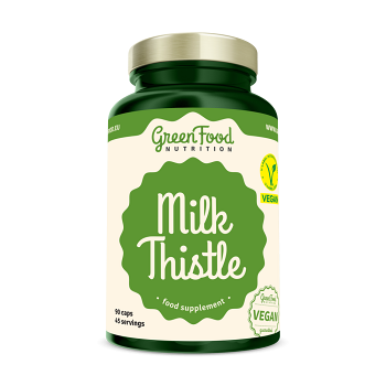 GREENFOOD NUTRITION Milk thistle 90 kapslí (Detoxikace jater)