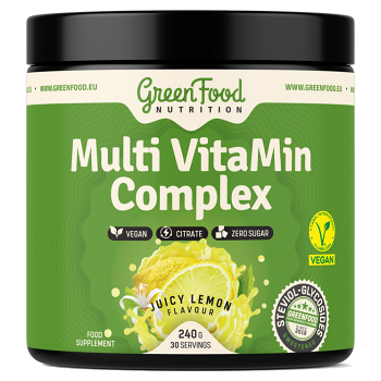 GREENFOOD NUTRITION Multivitamín complex juicy lemon 240 g (Vitamíny)