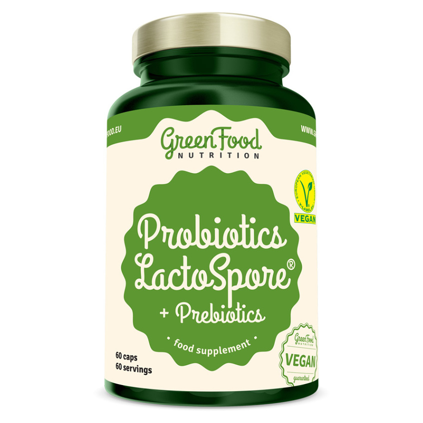 Levně GREENFOOD NUTRITION Probiotika lactospore + prebiotika 60 kapslí