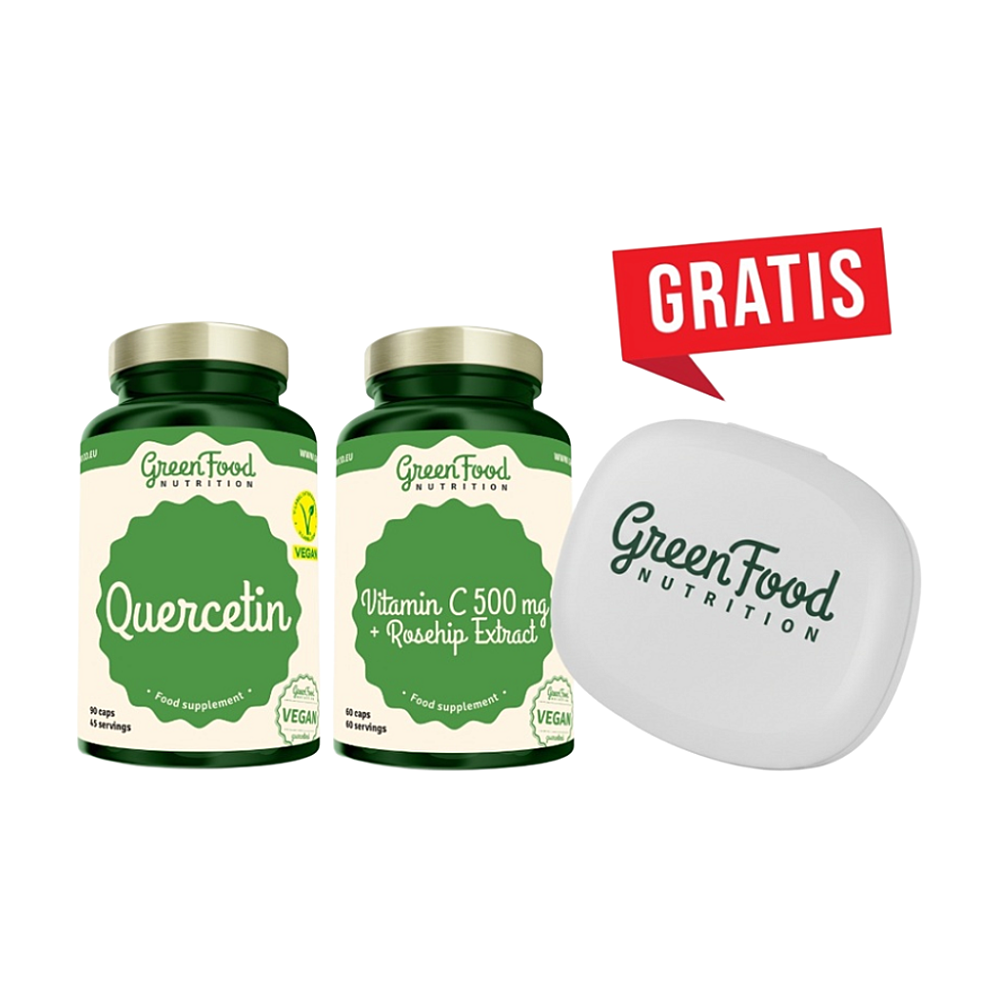 GreenFood Nutrition Quercetin + Vitamin C 500 mg dvojbalení 90+60 kapslí koupíte na Lekarna.cz