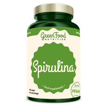 GREENFOOD NUTRITION Spirulina 90 kapslí (Detoxikace celého těla) - Jednosložkové