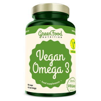 GREENFOOD NUTRITION Vegan omega 3 90 kapslí (Omega 3 a rybí olej) - Vícesložkové