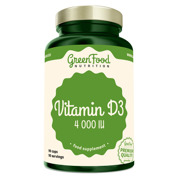 GREENFOOD NUTRITION Vitamin D3 4000IU 90 kapslí (Vitamíny na imunitu) - Jednosložkové