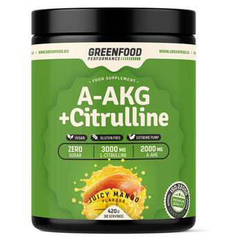GREENFOOD NUTRITION Performance A-AKG + citrulline malate šťavnaté mango 420 g, expirace