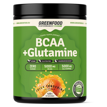 GREENFOOD NUTRITION Performance BCAA + glutamine šťavnatá mandarinka 420 g