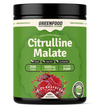 GREENFOOD NUTRITION Performance citrulline malate šťavnatá malina 420 g