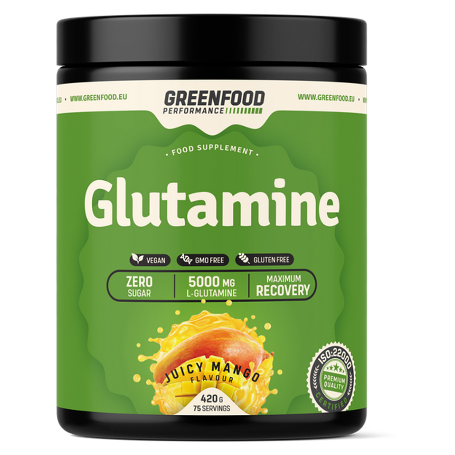E-shop GREENFOOD NUTRITION Performance glutamine šťavnaté mango 420 g