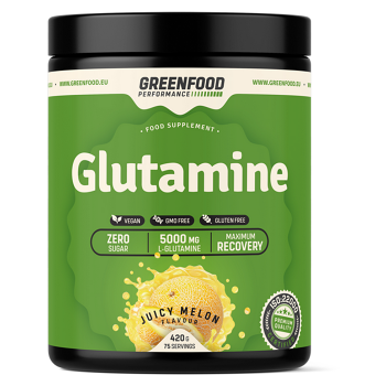 GREENFOOD NUTRITION Performance glutamine šťavnatý meloun 420 g, expirace