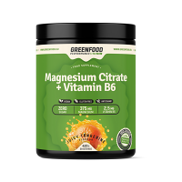 GREENFOOD NUTRITION Performance magnesium citrate + vitamin B6 šťavnatá mandarinka 420 g