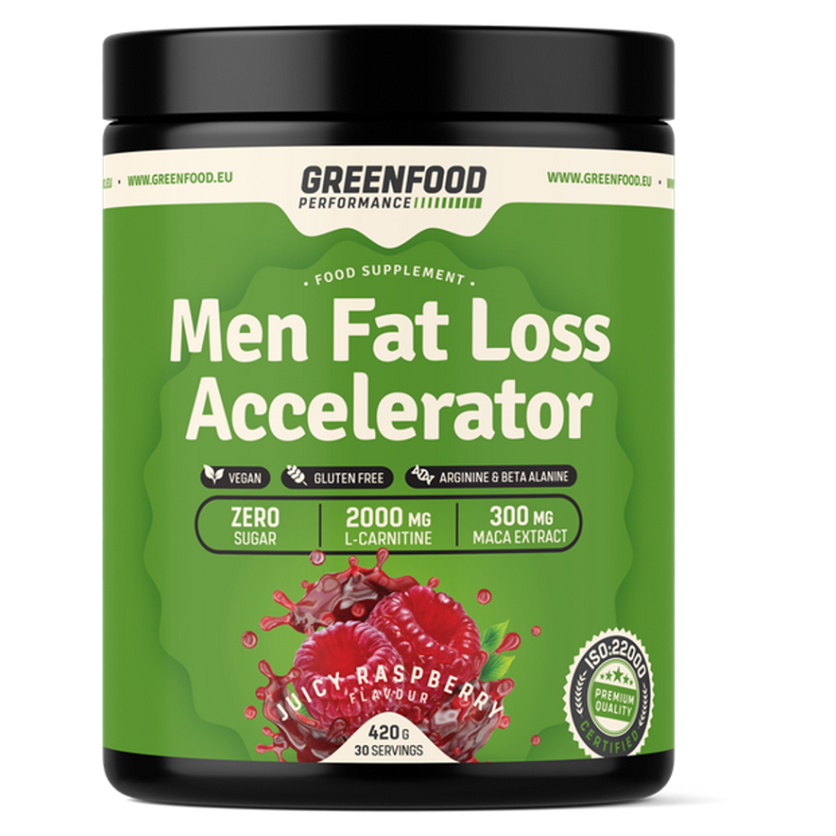 E-shop GREENFOOD NUTRITION Performance men fat loss accelerator šťavnatá malina 420 g