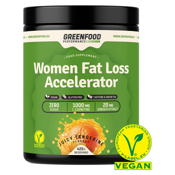 GREENFOOD NUTRITION Performance women fat loss accelerator šťavnatá mandarinka 420 g