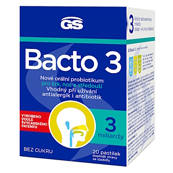 GS Bacto 3 20 pastilek (Probiotika a laktobacily) - Vícesložkové