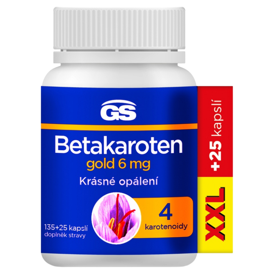 GS Betakaroten gold 6 mg XXL 135 + 25 kapslí