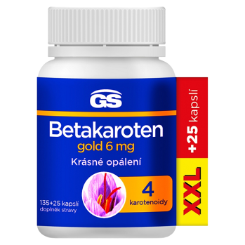 GS Betakaroten gold 6 mg XXL  135 + 25 kapslí (Vitamíny na pleť) - Vícesložkové