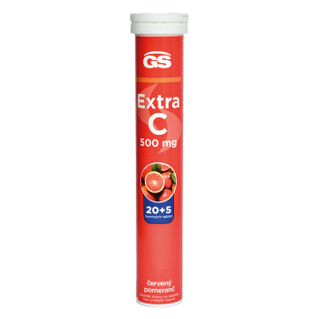 GS Extra C 500 mg červený pomeranč 20 + 5 šumivých tablet