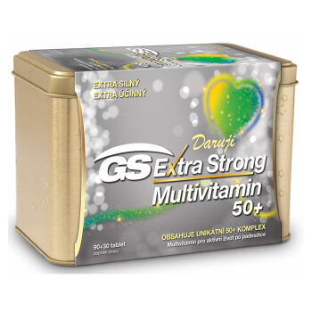 GS Extra Strong Multivitamin 50+ v plechové dóze 90+30 tablet