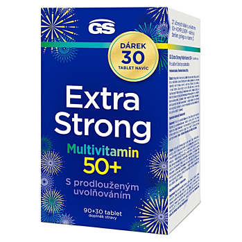 GS Extra Strong Multivitamin 50+ 90+30 tablet NAVÍC (Vitamíny na imunitu) - Vícesložkové, Postupné uvolňování