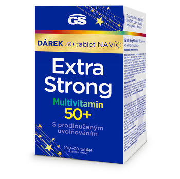 GS Extra strong multivitamin 50+  100 + 30 tablet NAVÍC (Vitamíny na imunitu) - Vícesložkové, Postupné uvolňování