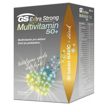 GS Extra strong multivitamin 50+ 90 + 30 tablet ZDARMA