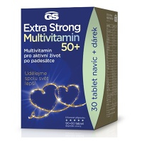 GS Extra Strong multivitamin 50+ 90+30 tablet DÁRKOVÉ balení 2022