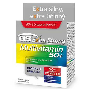 GS Extra Strong Multivitamin 50+ vánoční balení 90+30 tablet + DÁREK
