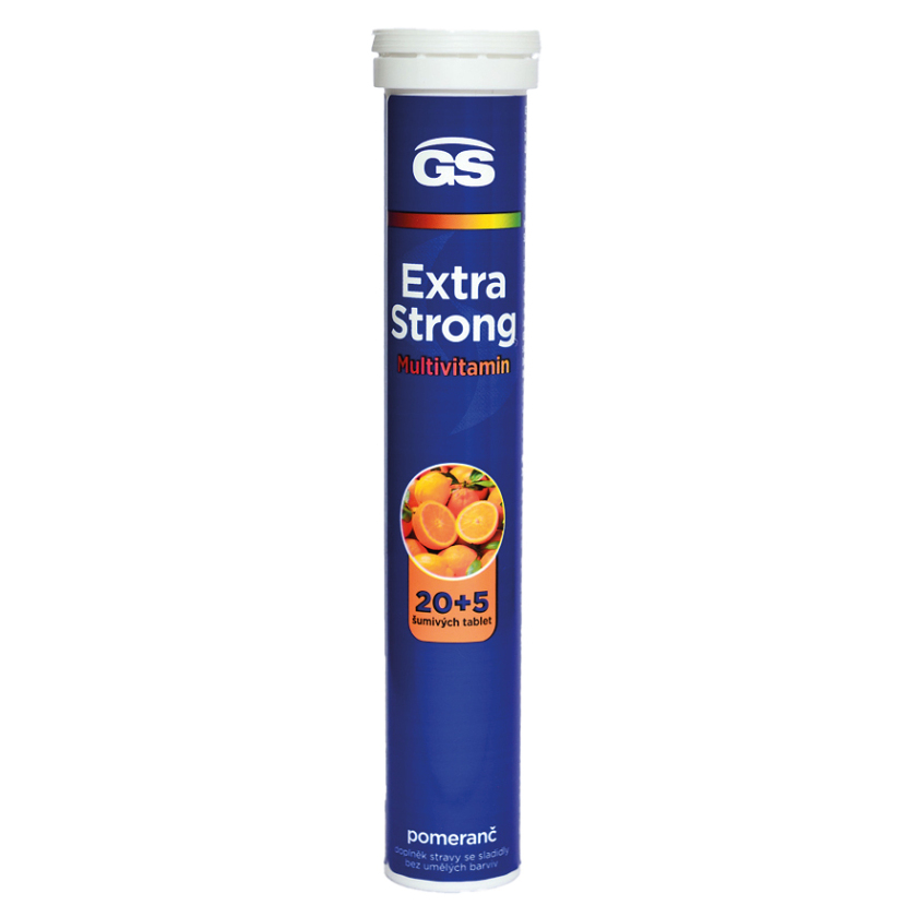 Levně GS Extra strong multivitamin pomeranč 20 + 5 šumivých tablet