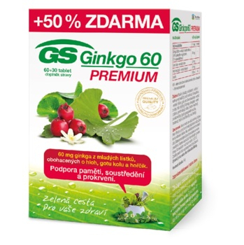 GS Ginkgo 60 Premium 60 + 30 tablet ZDARMA