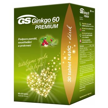 GS Ginkgo 60 premium 60 + 30 tablet ZDARMA