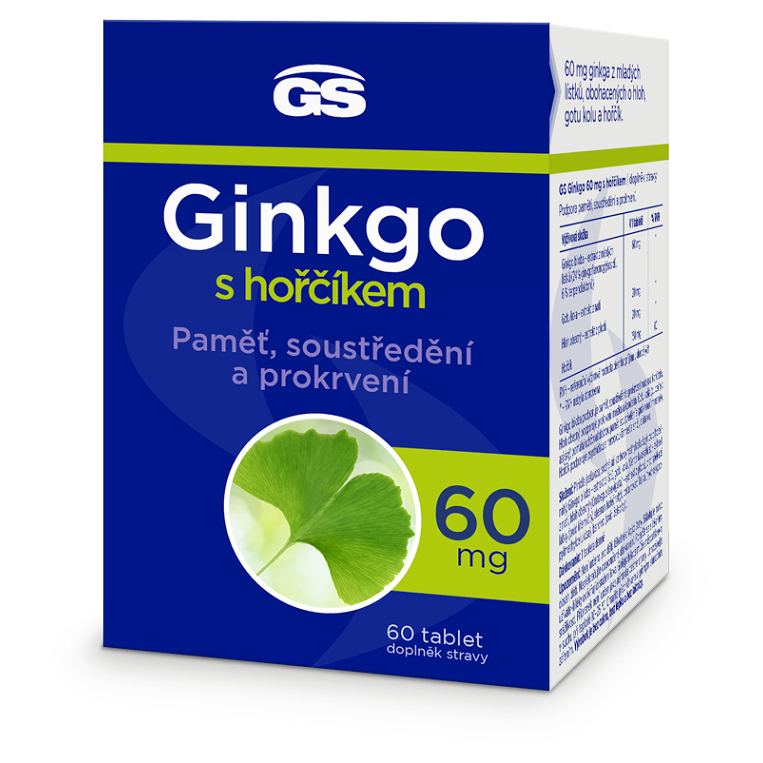 Levně GS Ginkgo 60 mg s hořčíkem 60 tablet