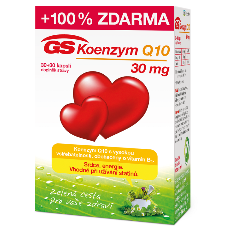 Levně GS Koenzym Q10 30 mg 30 + 30 kapslí ZDARMA