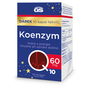 GS Koenzym Q10 60 mg 60 + 10 kapslí NAVÍC