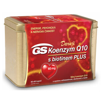 GS Koenzym Q10 60mg Plus  v plechové dóze 60+60 kapslí