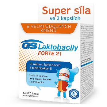 GS Laktobacily Forte21 60+20 kapslí