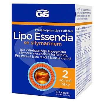 GS Lipo Essencia se silymarinem 60 kapslí (Játra a žlučník) - Vícesložkové