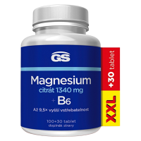 GS Magnesium citrát 1340 mg B6 XXL 100 + 30 tablet