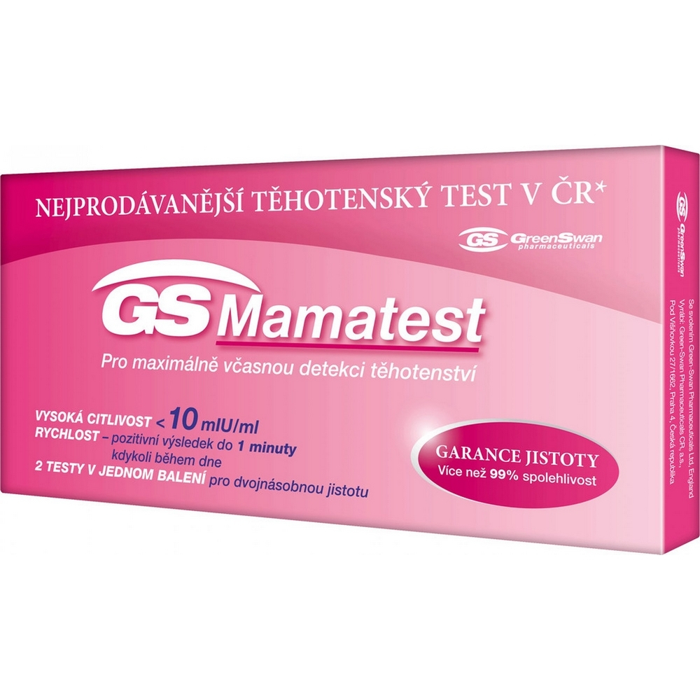 Levně GS Mamatest těhotenský test 2 kusy