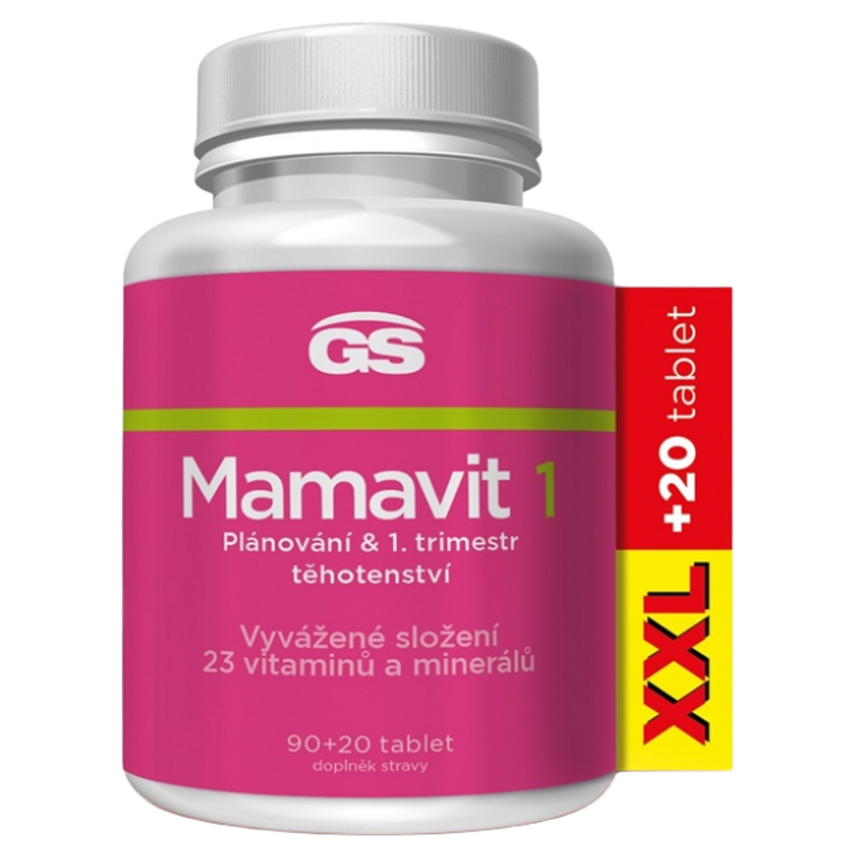 GS Mamavit 1 Plánování a 1 trimestr XXL 90 + 20 tablet