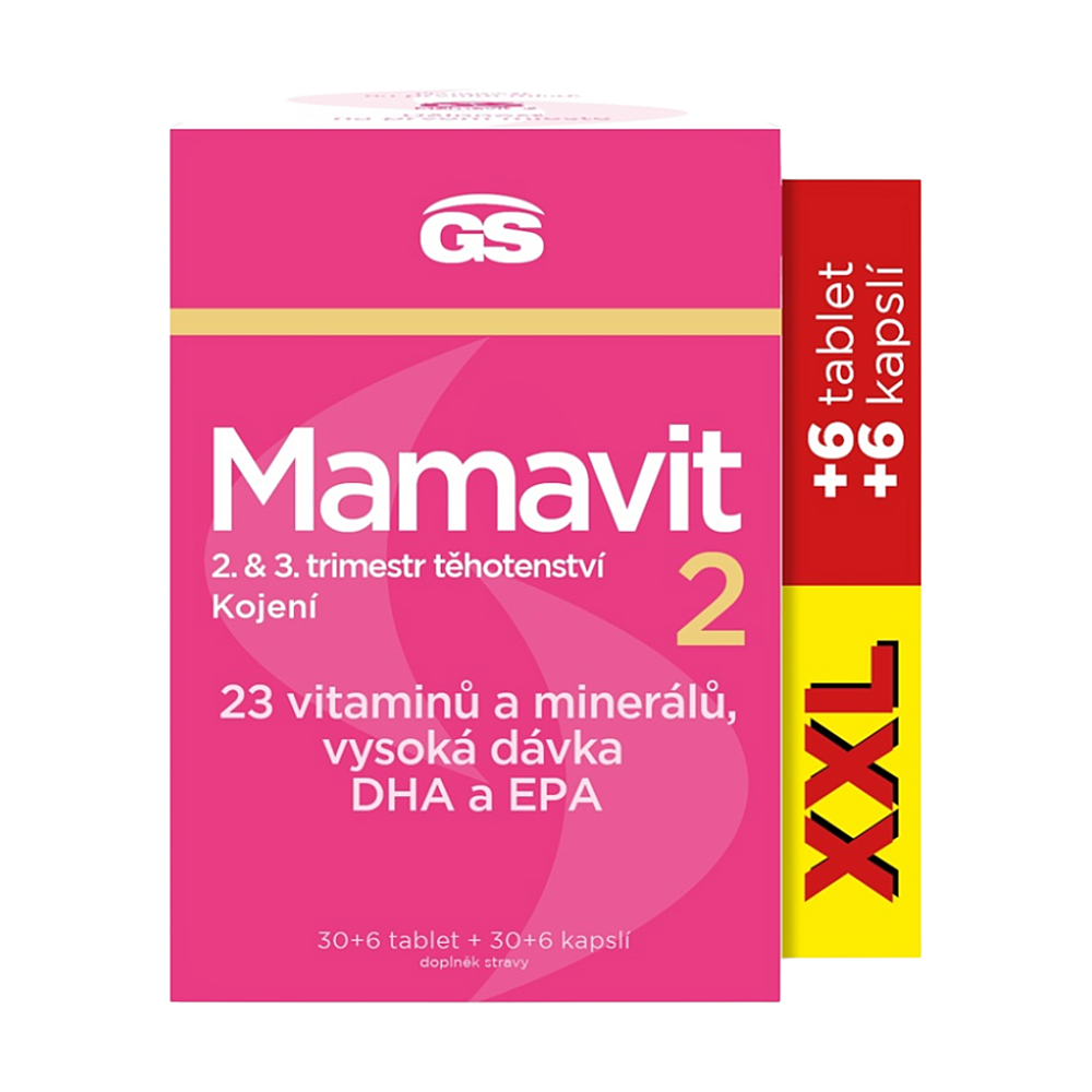 GS Mamavit 2 těhotenství a kojení 30 + 6 tablet/30 + 6 kapslí