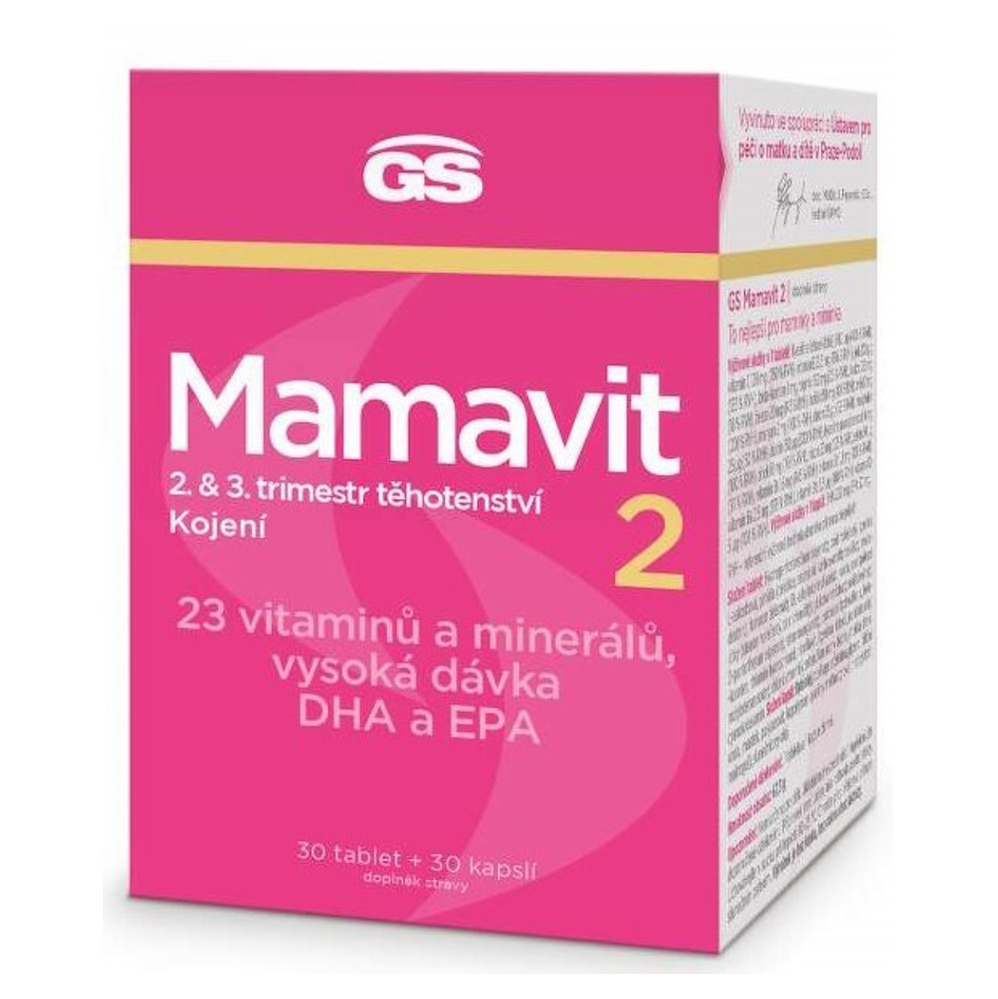 E-shop GS Mamavit 2 těhotenství a kojení 30 tablet + 30 kapslí