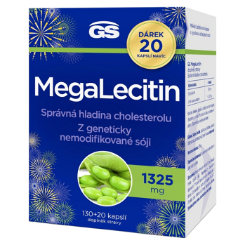 GS MegaLecitin 130 + 20 kapslí NAVÍC (Doplňky stravy na cholesterol a srdce) - Vícesložkové