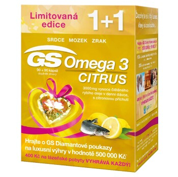 GS Omega 3 CITRUS 90+90 kapslí dárek 2017