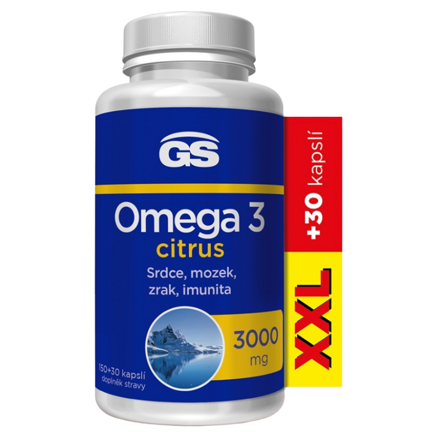 GS Omega 3 citrus XXL 150 + 30 kapslí