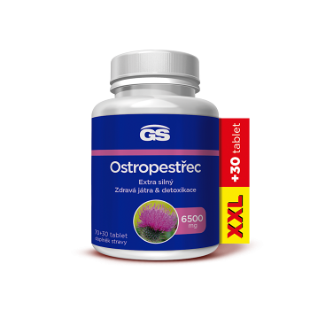 GS Ostropestřec 6500 mg XXL 70 + 30 tablet (Detoxikace jater, očista jater)
