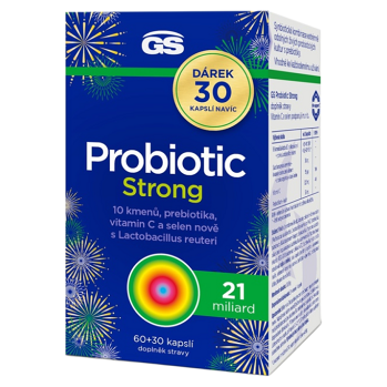 GS Probiotic Strong 60+30 kapslí NAVÍC (Probiotika a laktobacily) - Vícesložkové